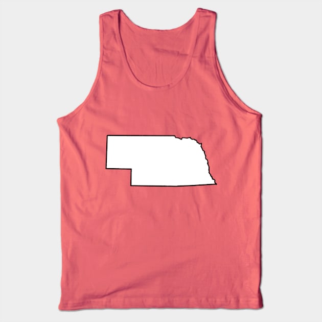 Nebraska - Blank Outline Tank Top by loudestkitten